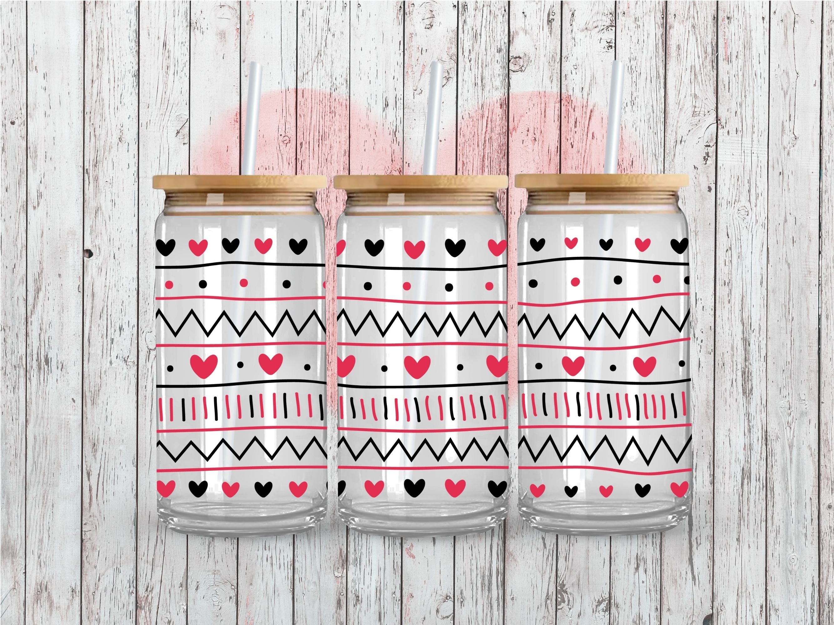 Doodle Valentine UV DTF 16oz