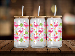 Pretty Flamingos UV DTF 16oz Wrap