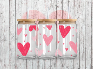 Doodle Hearts UV DTF 16oz