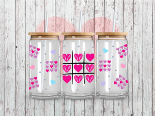 XO Heart Valentines UV DTF 16oz Wrap