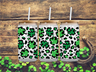 Shamrock Leopard UV DTF 16oz Wrap