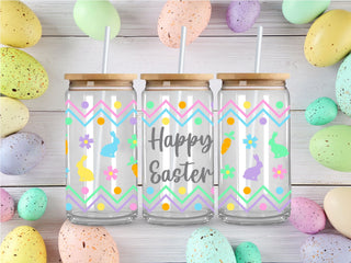 Happy Easter Chevron UV DTF 16oz Wrap