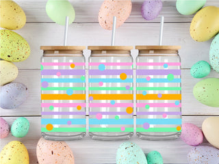 Stripes And Polka Dots UV DTF 16oz Wrap