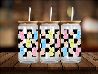 Checkered Peeps UV DTF 16oz Wrap