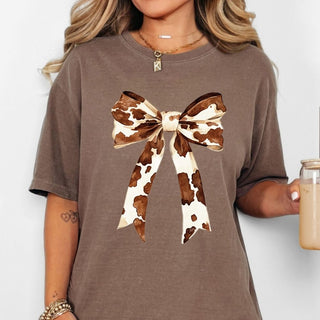 western cow print bow