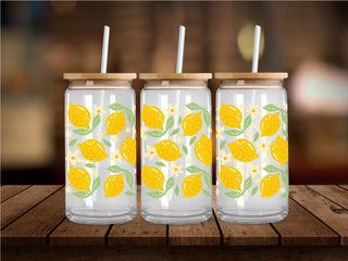 Floral Lemon UV DTF 16oz Wrap