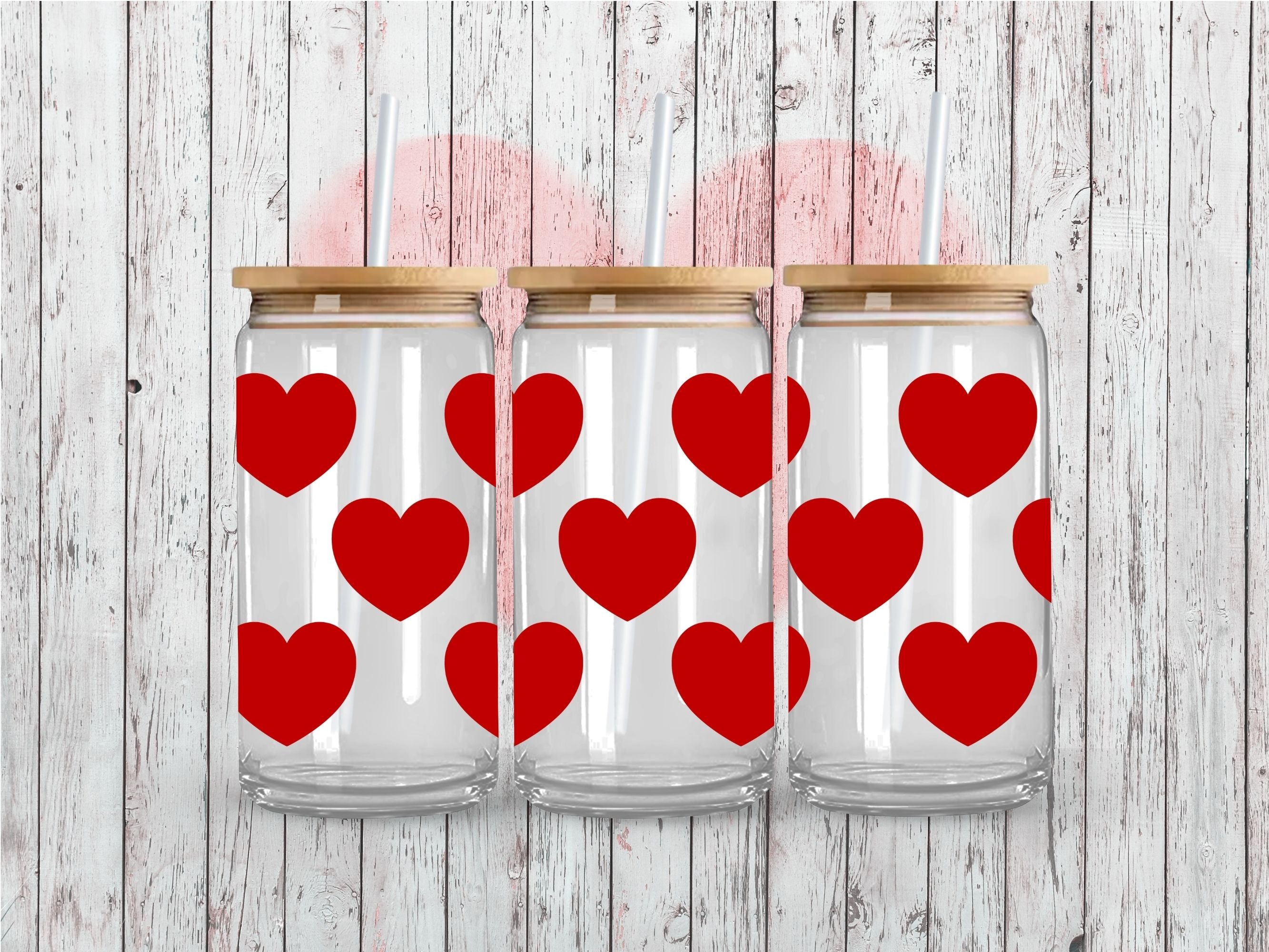 Red Hearts UV DTF 16oz