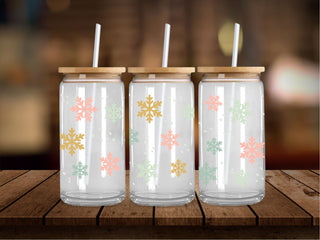 Colored Snowflakes 16 Oz Wrap