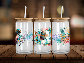 Cutesy Colorful Bees 16 Oz Wrap