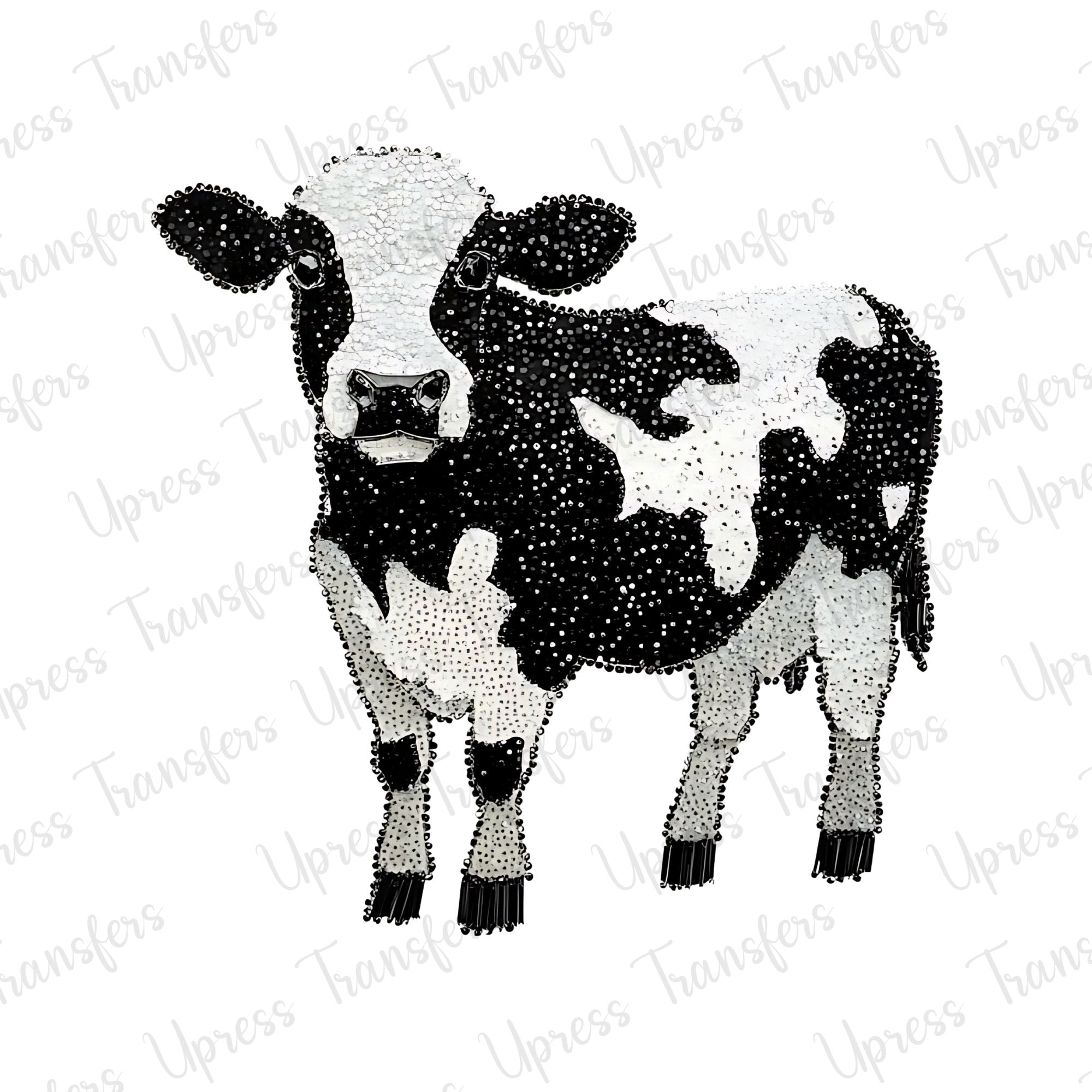 Faux Rhinestone Cow