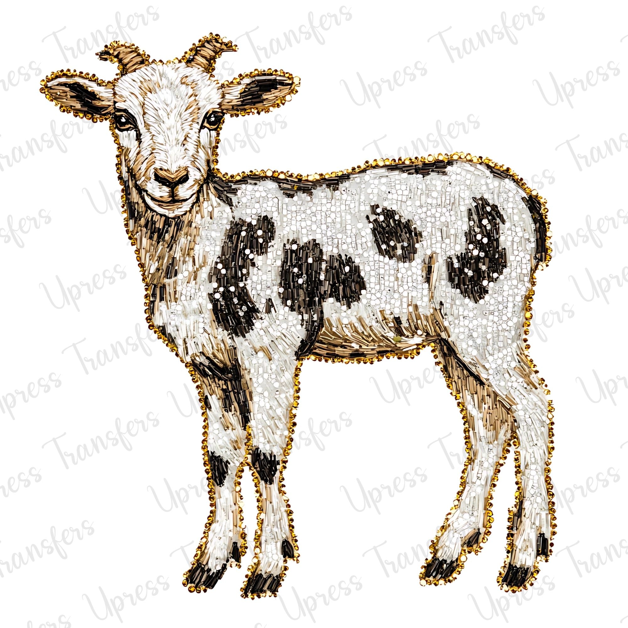 Faux Rhinestone Goat