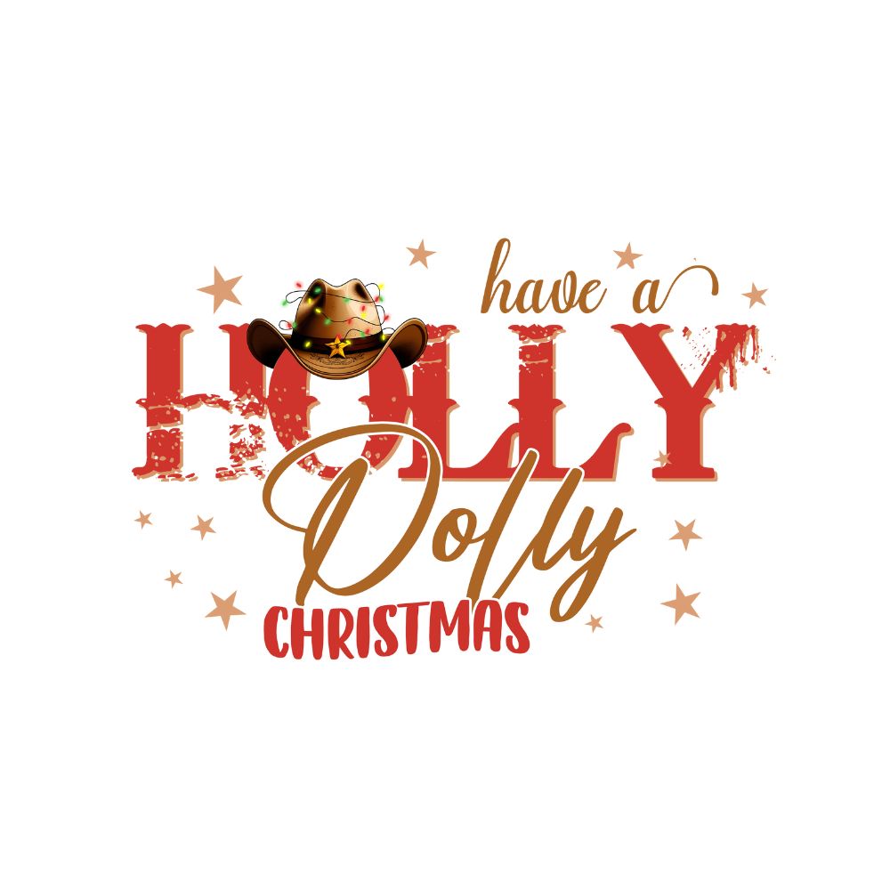 Holly Dolly Christmas U Press Transfers