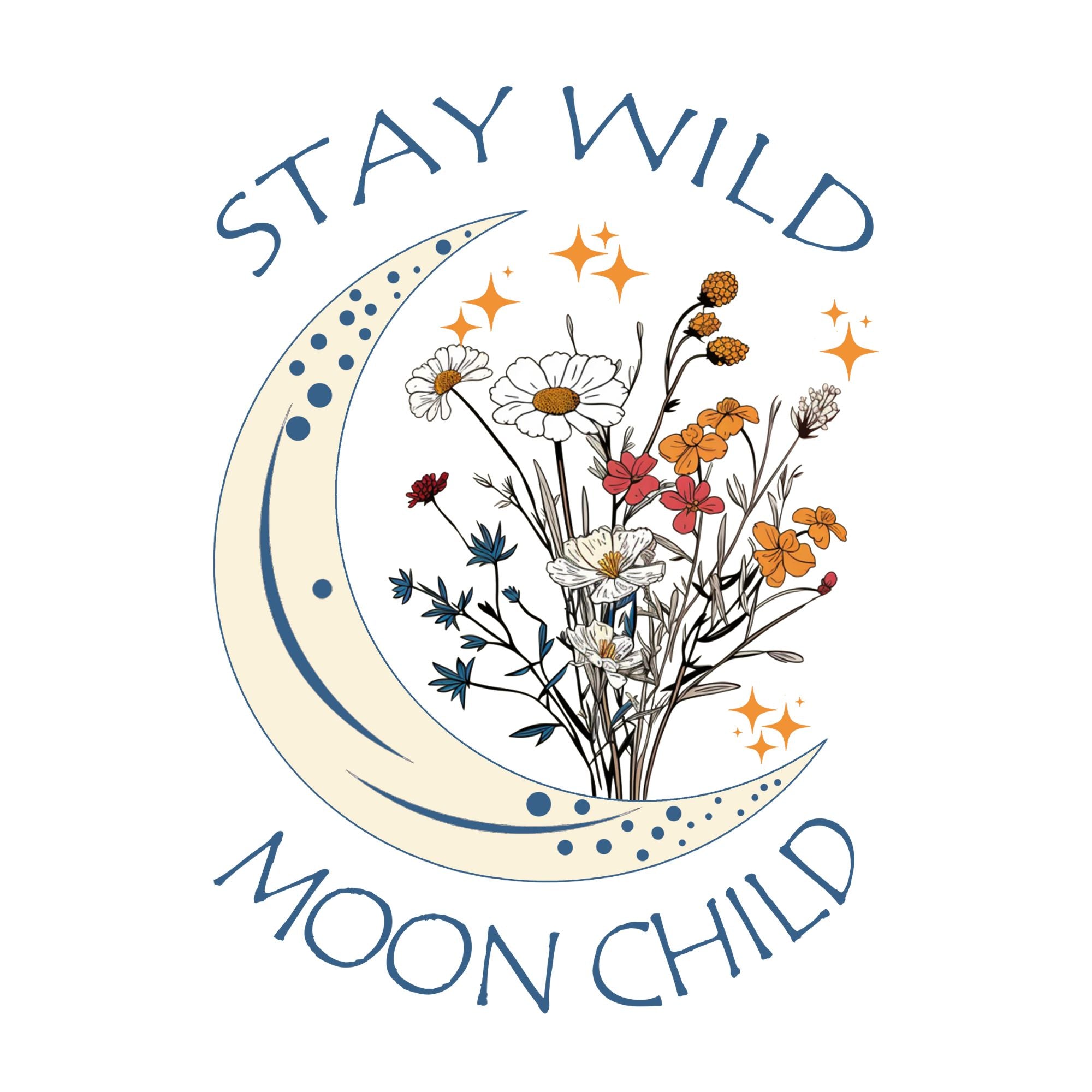 Targa In Alluminio 20x30 Cm 'Stay Wild Moon Child' Con Funghi E Farfalle - Regalo Boho