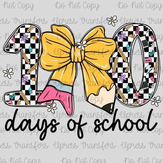 100 Days Colorful Checkered