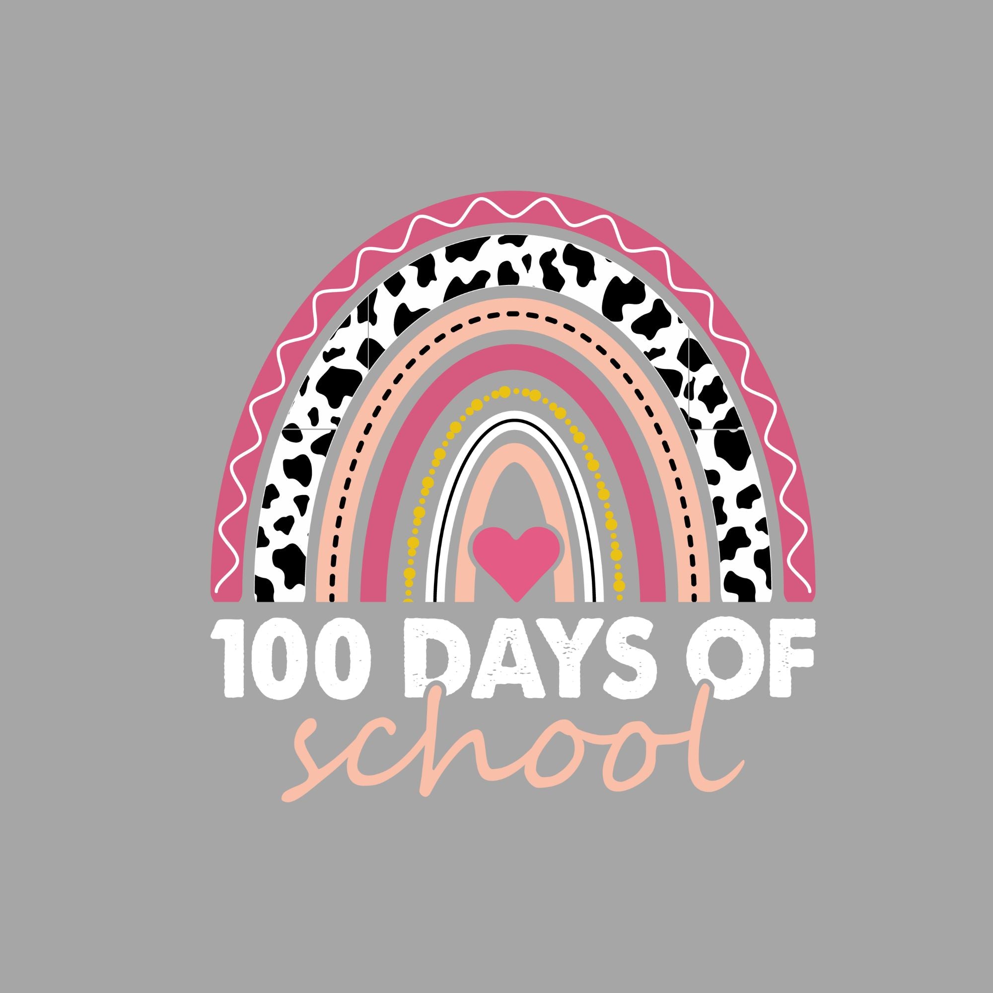 100 Days Cow Print Rainbow