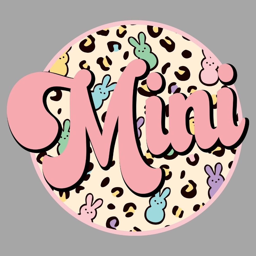 Round Easter Leopard Print Mini