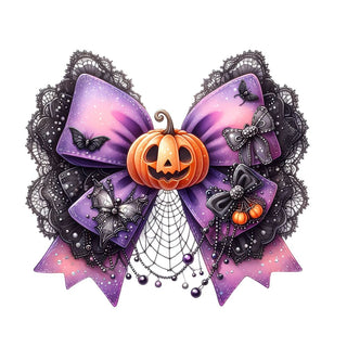 Halloween Bow with Webs