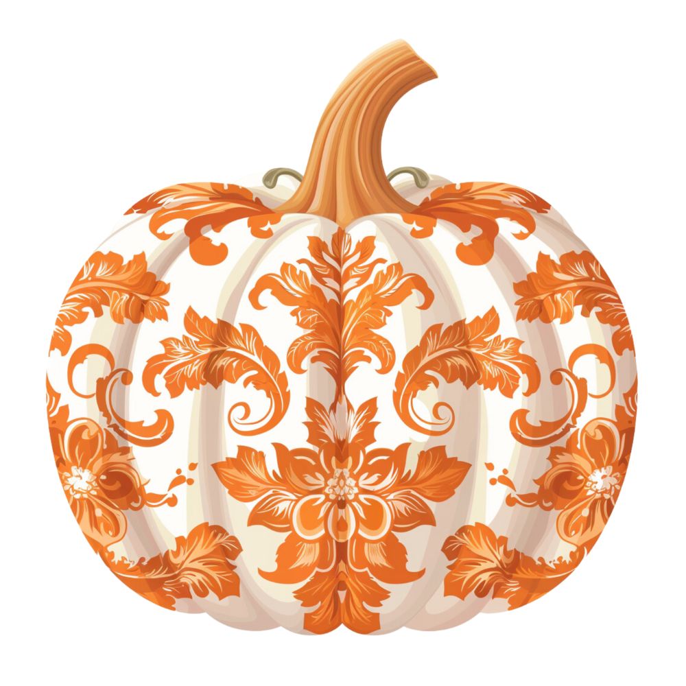 Floral Pumpkin Round