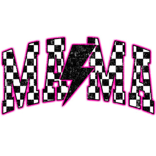 Pink Neon Checkered Mama