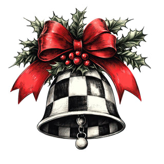 Checkered Christmas Bell