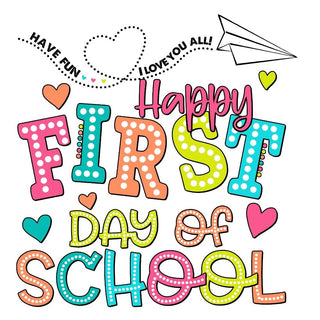 Happy First Day Of School Hearts