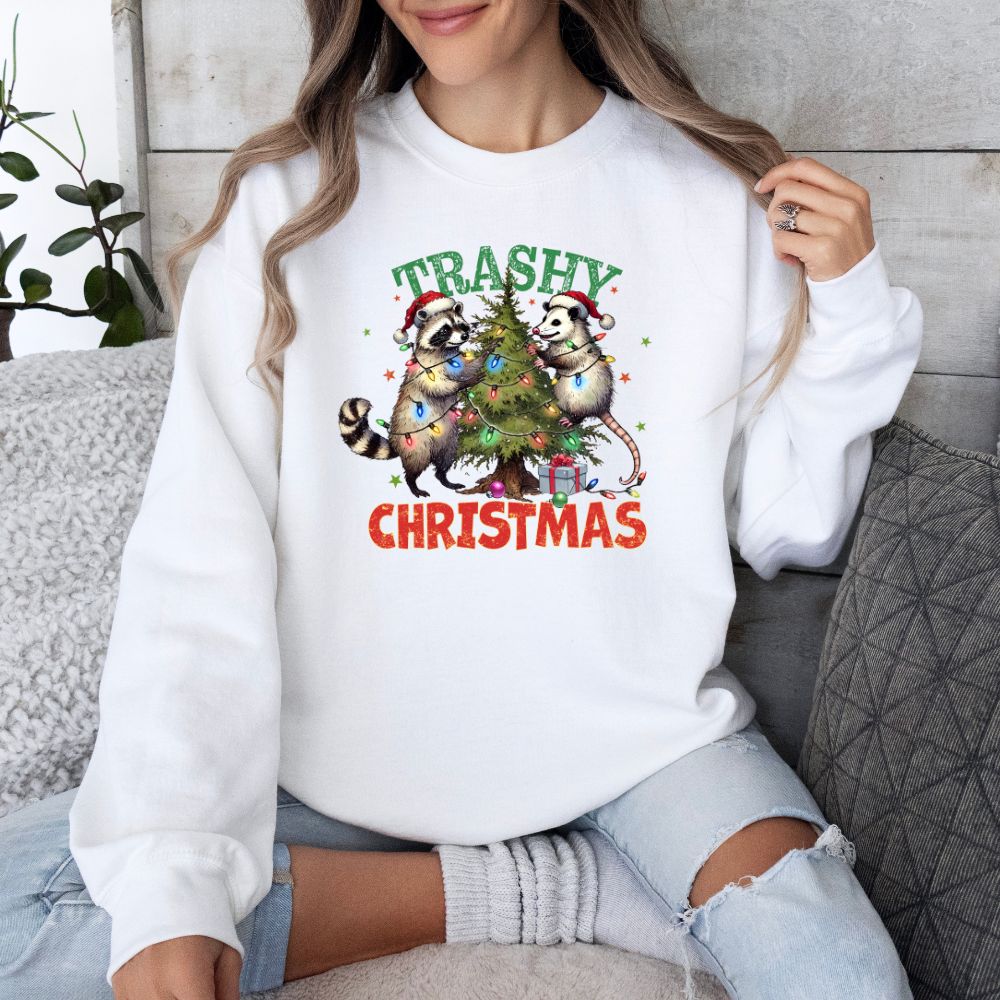 Trashy Christmas Racoons