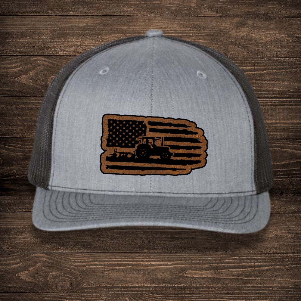 Tractor Flag Leatherette Patch