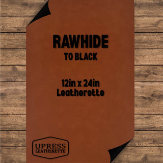 Rawhide/Black Leatherette Sheet (12x24)