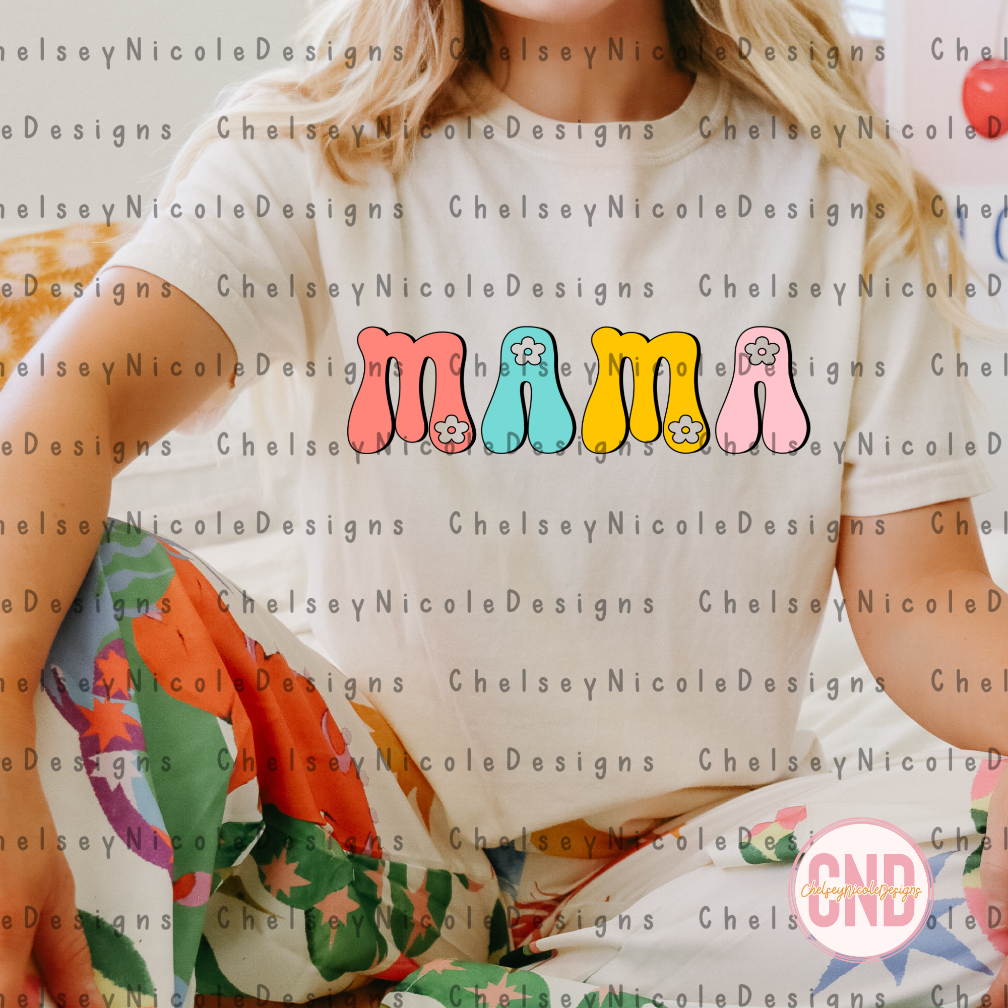 Retro Flower Mama
