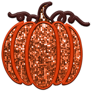 Embroidered Sequin Pumpkin