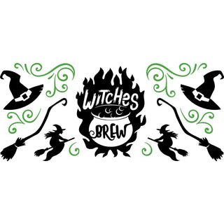 Witches Brew Green UV DTF 16oz Wrap