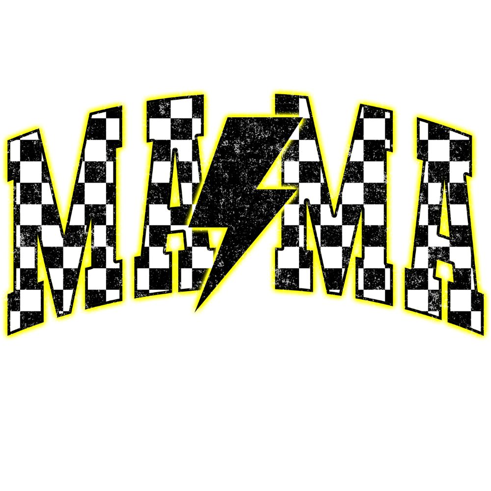 Yellow Neon Checkered Mama