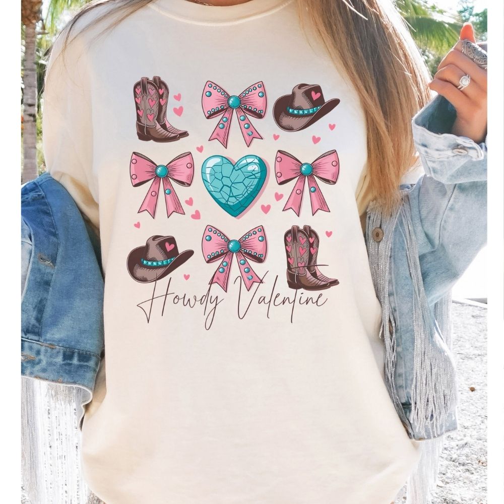 Western Valentines Coquette Bow