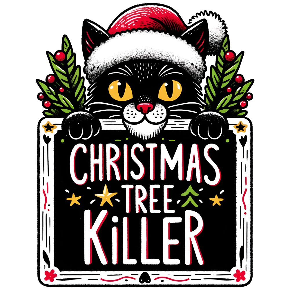 Christmas Tree Killer Cat