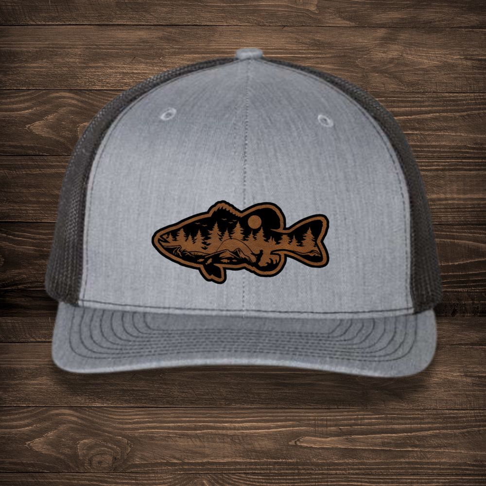 Bass Fishing Leatherette Patch