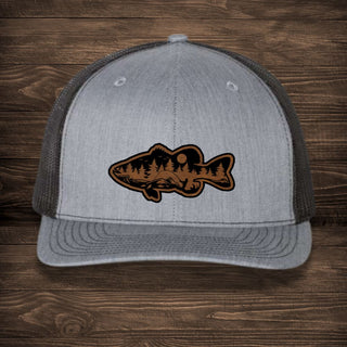 Bass Fishing Leatherette Patch
