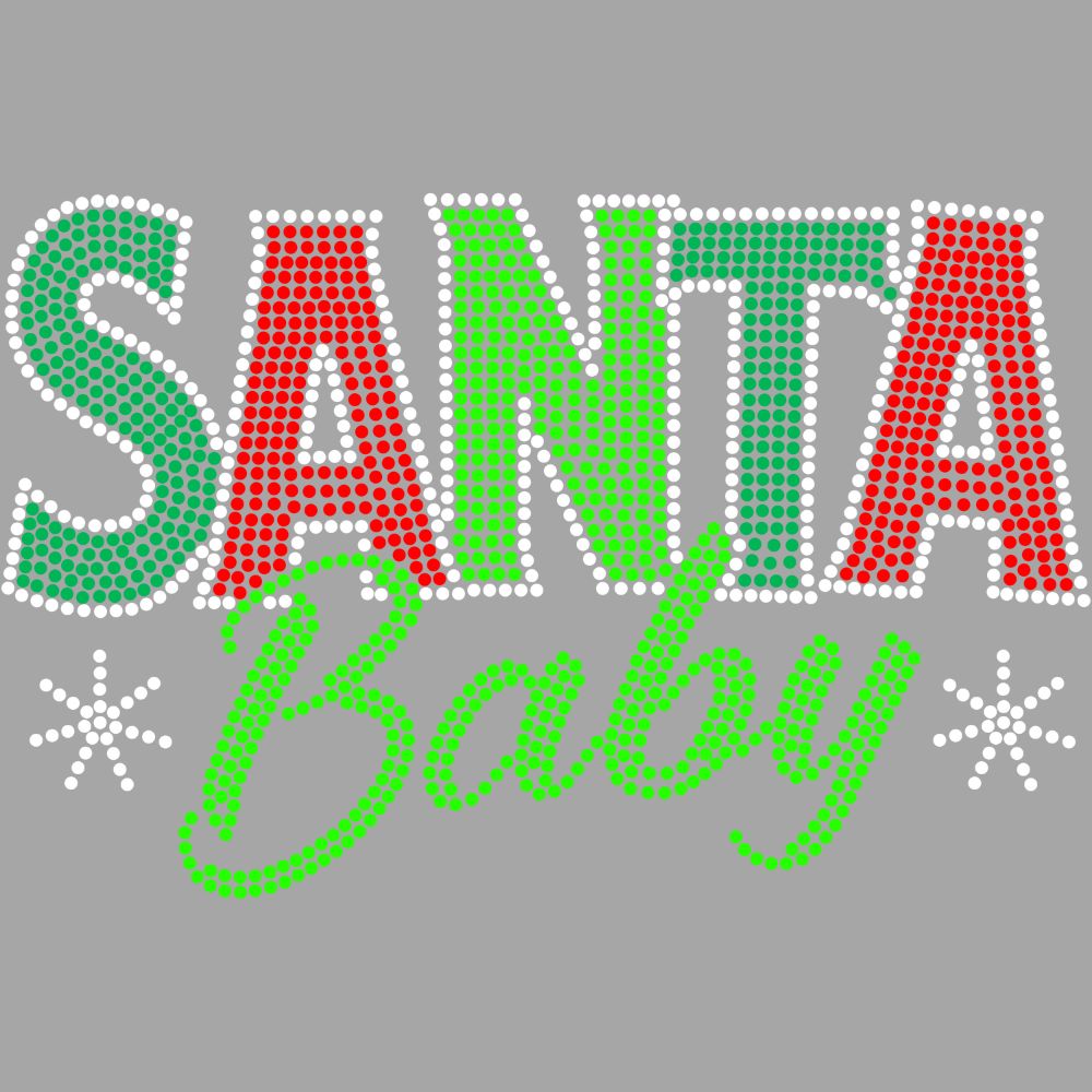 Santa Baby Red and Green Dots