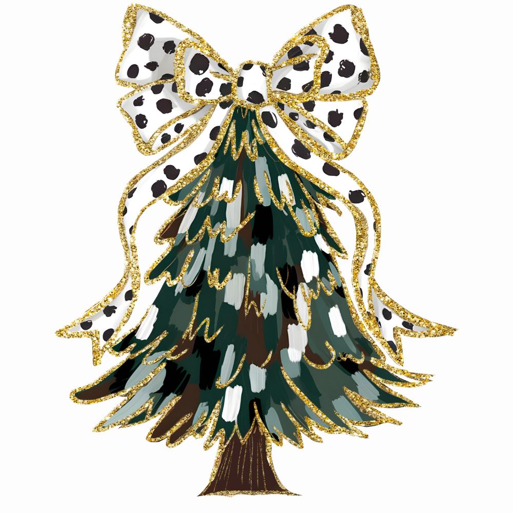 Finger Painted Christmas Tree Coquette