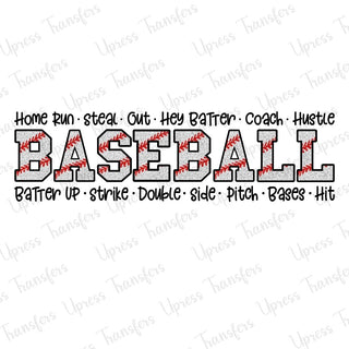 Glitter Baseball Words