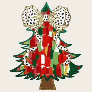 Finger Painted Red And Green Christmas Tree Coquette