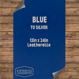 Blue/Silver Leatherette Sheet (12x24)