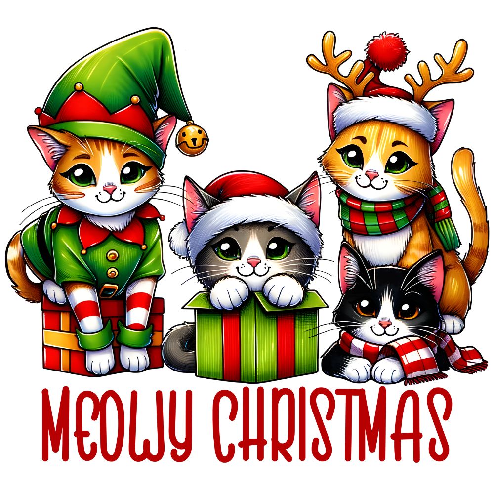 Meowy Christmas Cat Elf