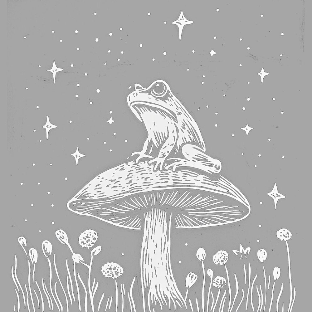 Night Toad On A Mushroom