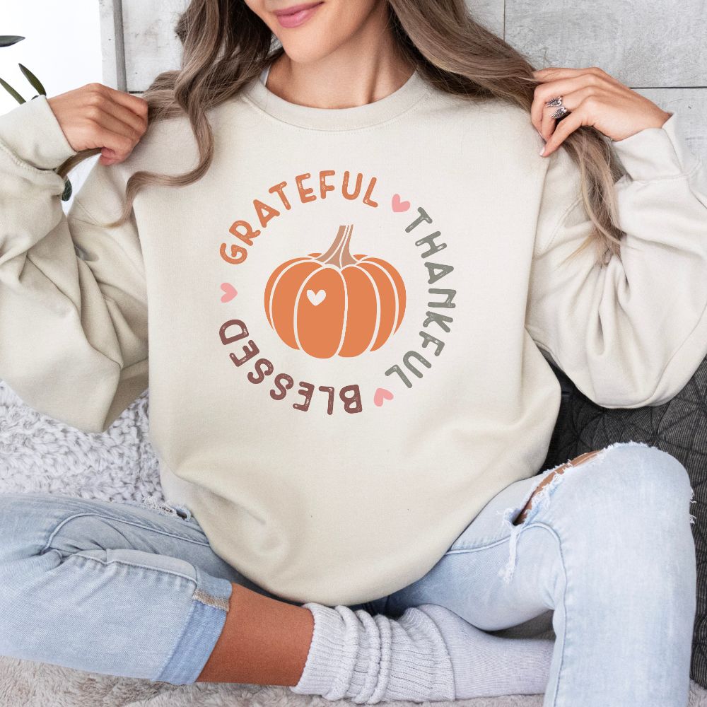 Grateful Thankful Blessed Pumpkin