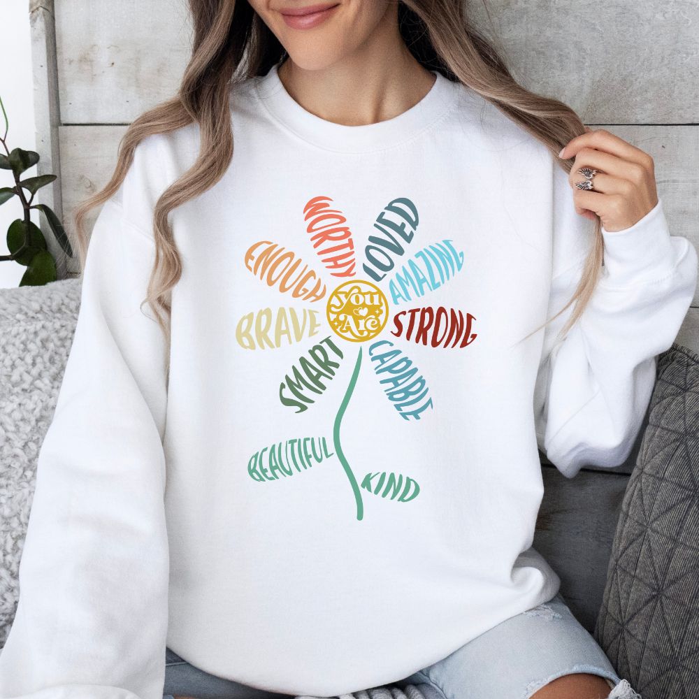 You Are Enough Flower Colorful