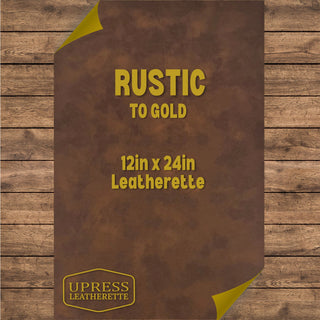 Rustic/Gold Leatherette Sheet (12x24)