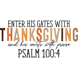 Enter His Gates With Thanksgiving