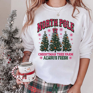 North Pole Christmas Tree Farm Hot Pink