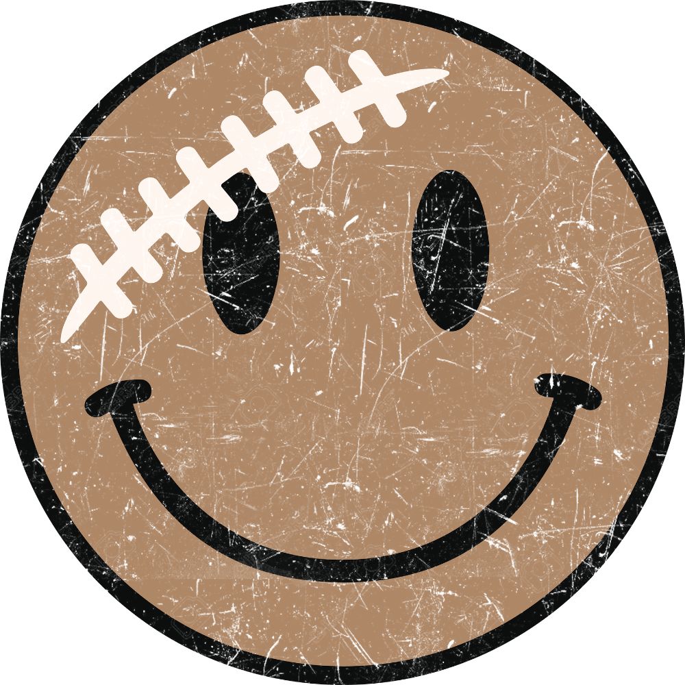 Football Smiley Face-Retro