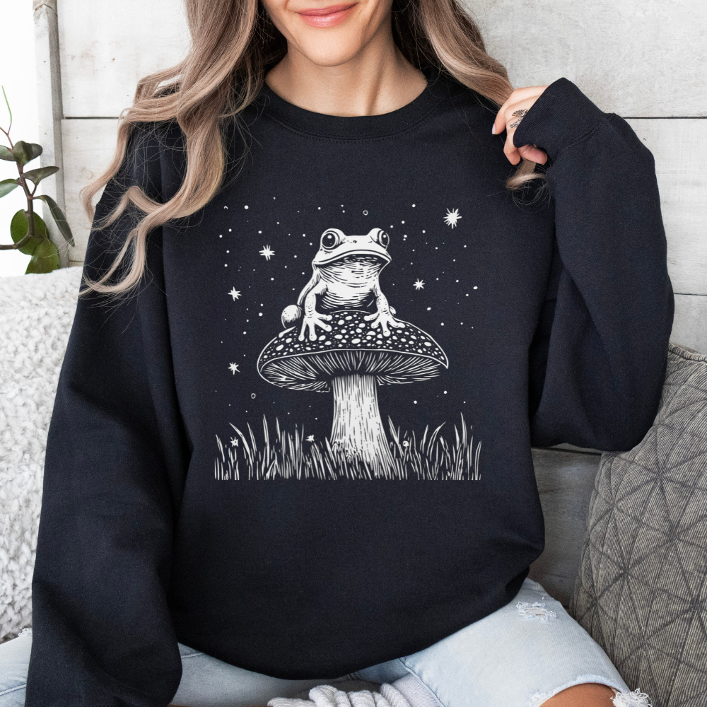 Night Toad On A Speckled Mushroom